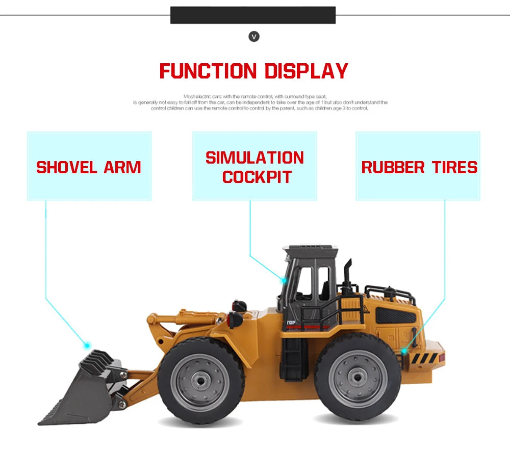 JCB - Remote Control Toy Bulldozer Tractor Model