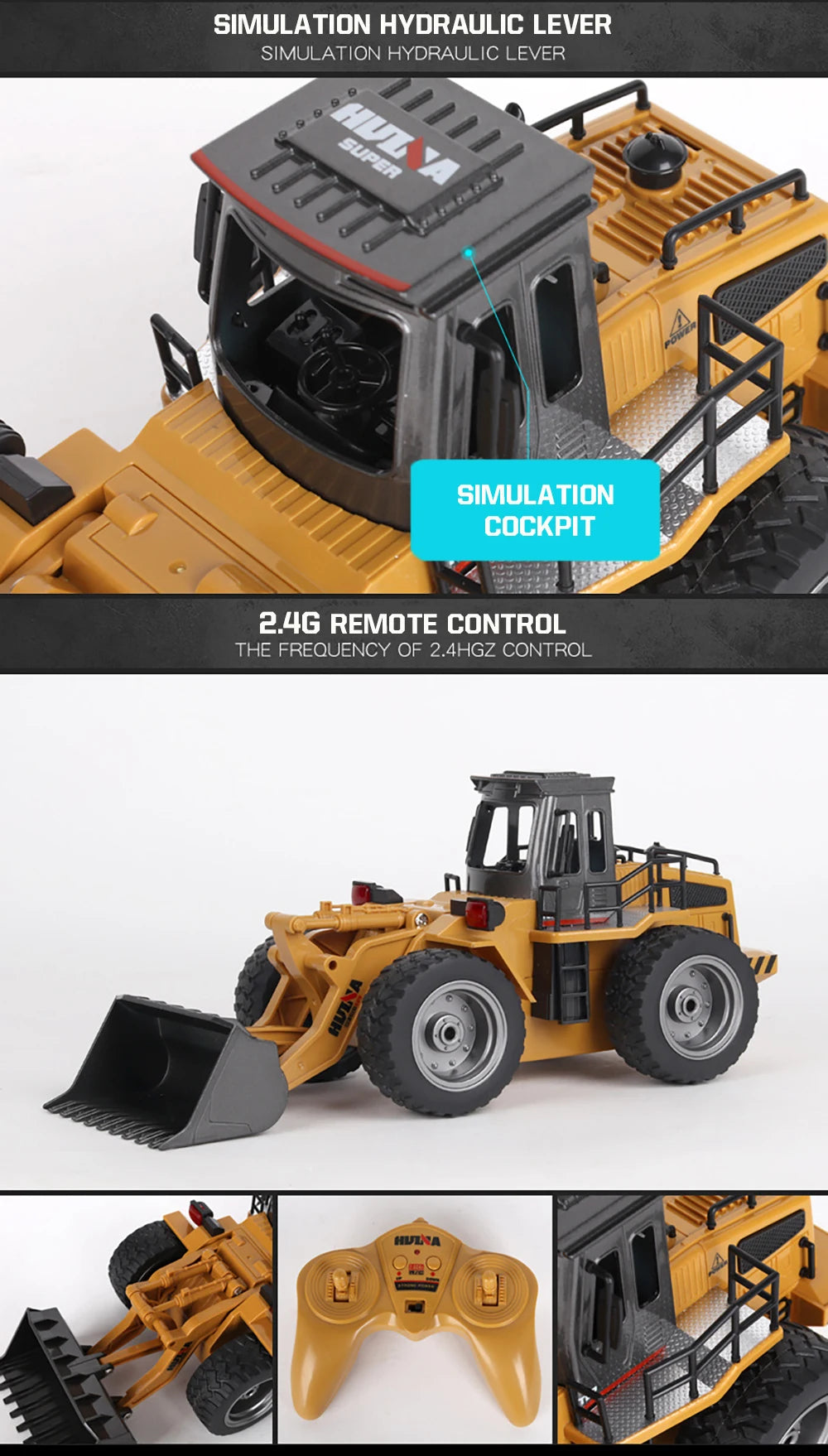 JCB - Remote Control Toy Bulldozer Tractor Model