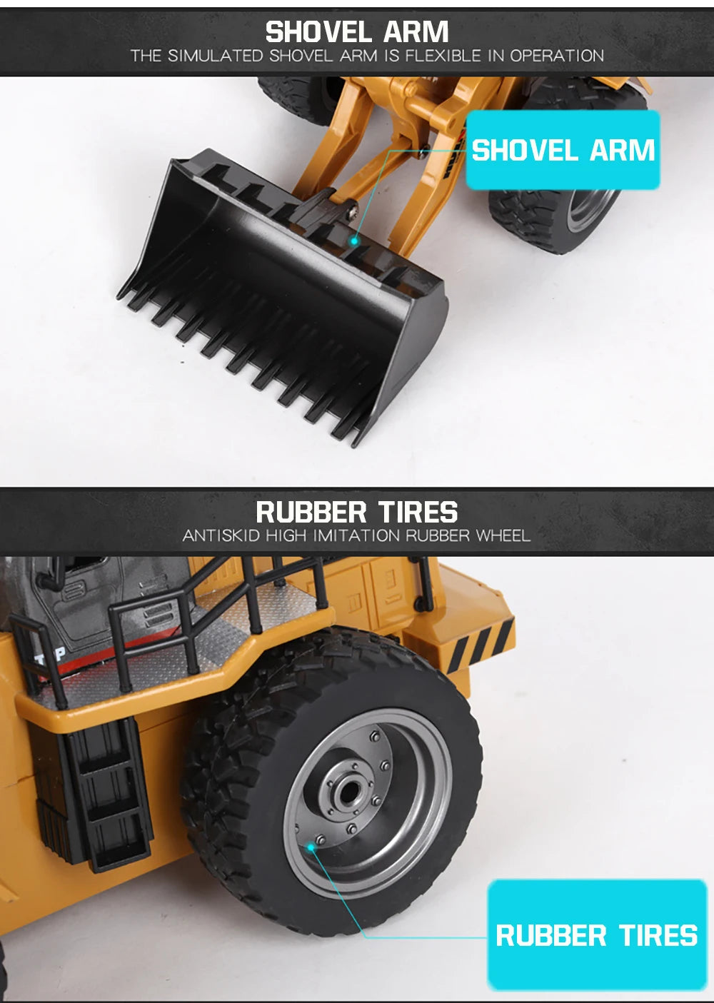 JCB - Remote Control Toy Bulldozer Tractor Model