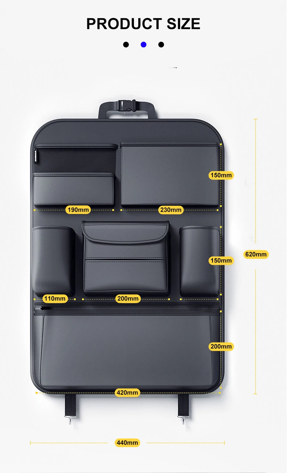 Car Seat Storage Organizer - Leather All In One Specials Storage Solution