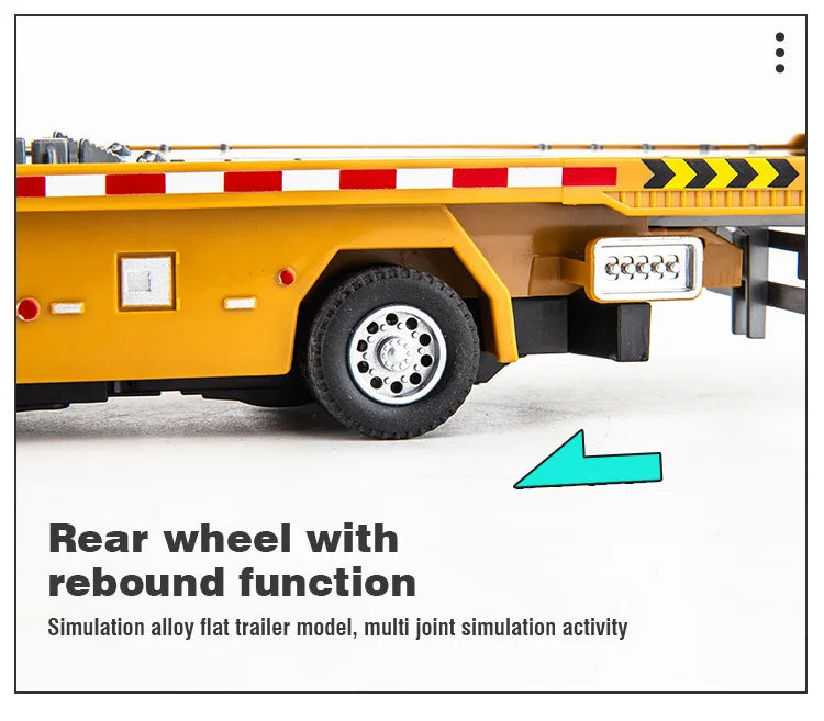 Alloy Flat bed Trailer - Engineering Vehicle Model β Realistic & Interactive