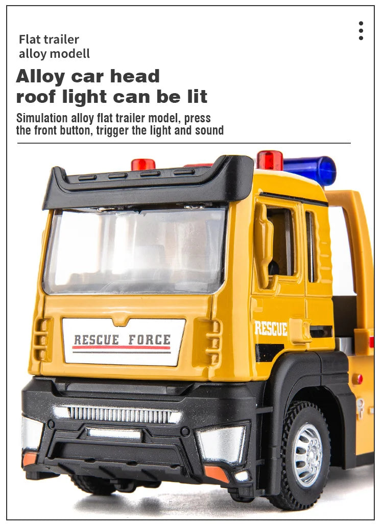 Alloy Flat bed Trailer - Engineering Vehicle Model β Realistic & Interactive