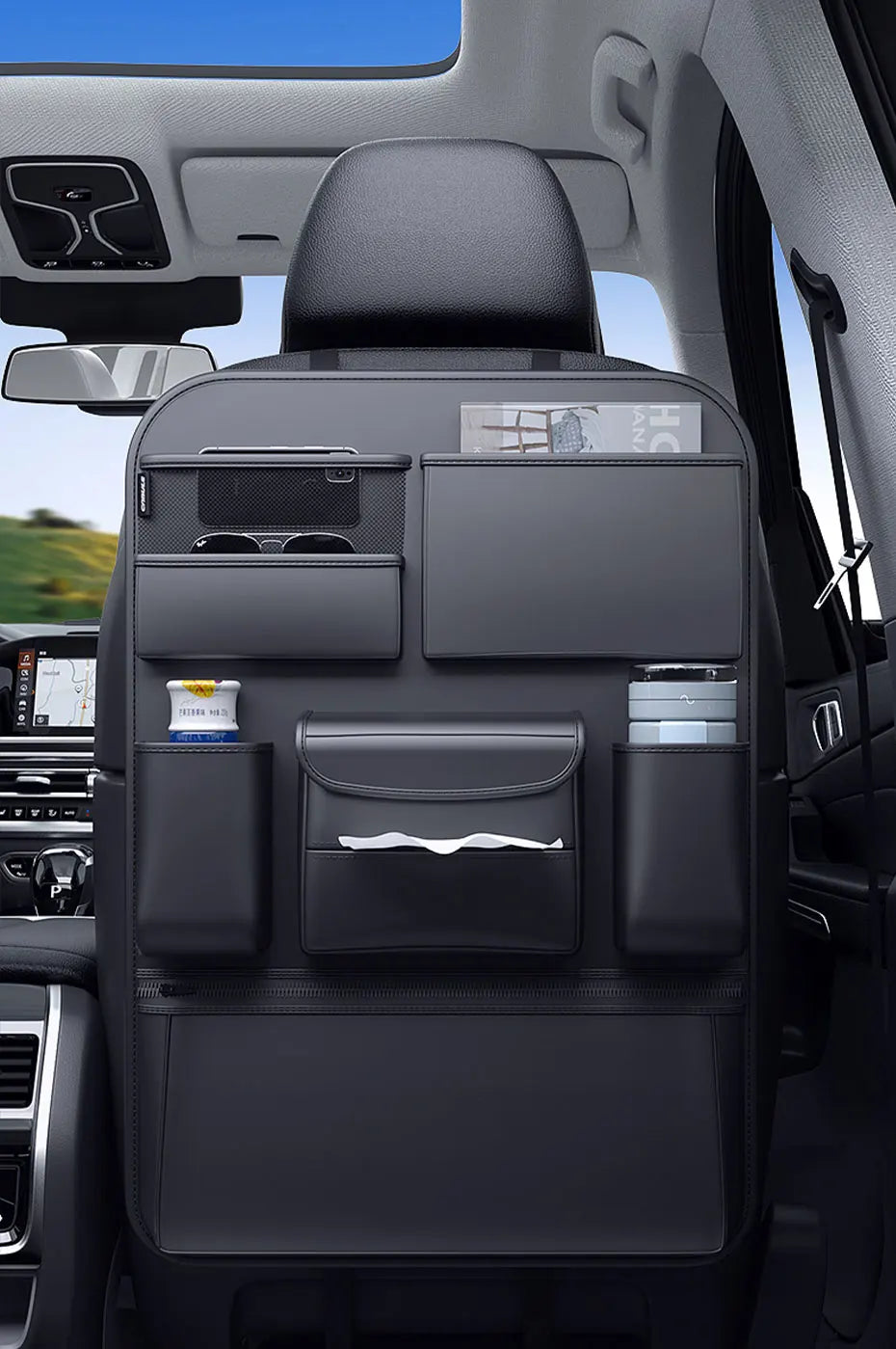 Car Seat Storage Organizer - Leather All In One Specials Storage Solution
