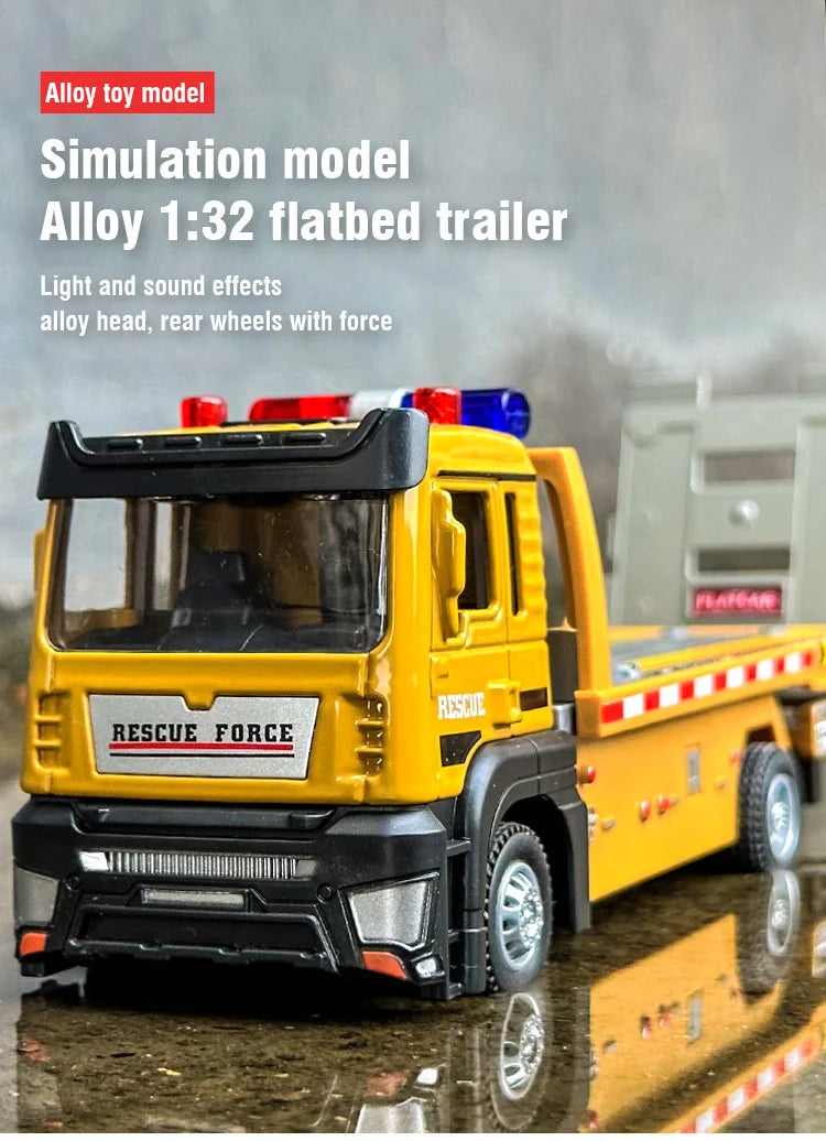 Alloy Flat bed Trailer - Engineering Vehicle Model β Realistic & Interactive