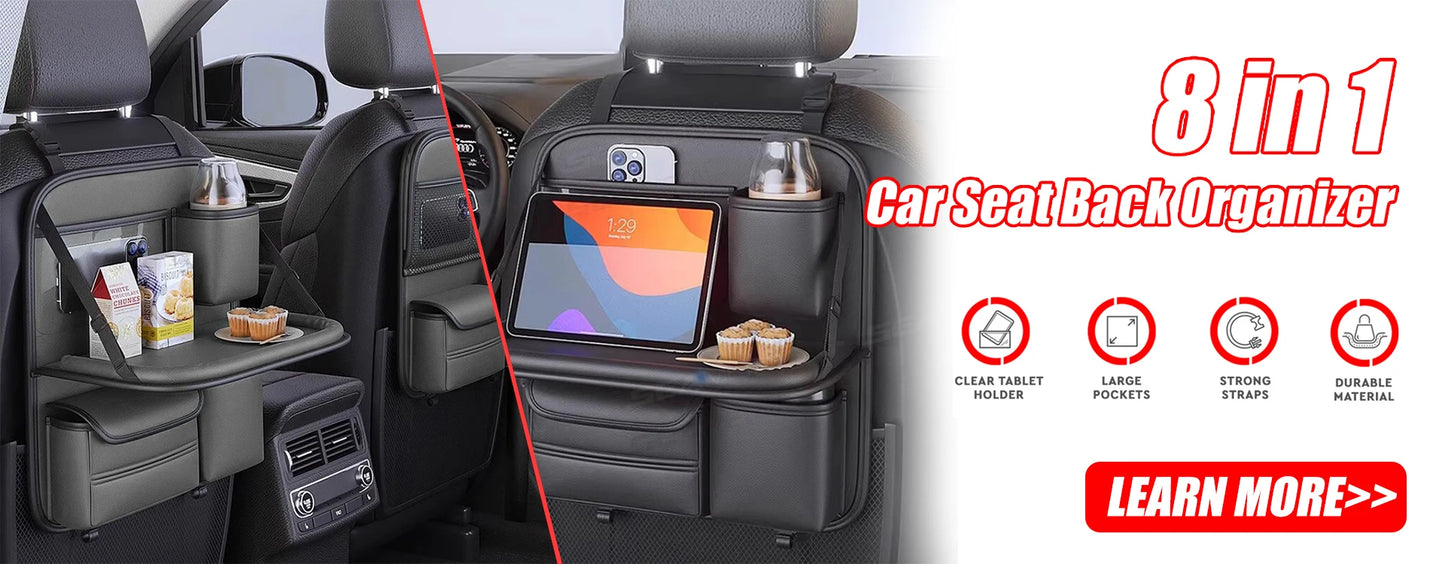 Car Seat Storage Organizer - Leather All In One Specials Storage Solution