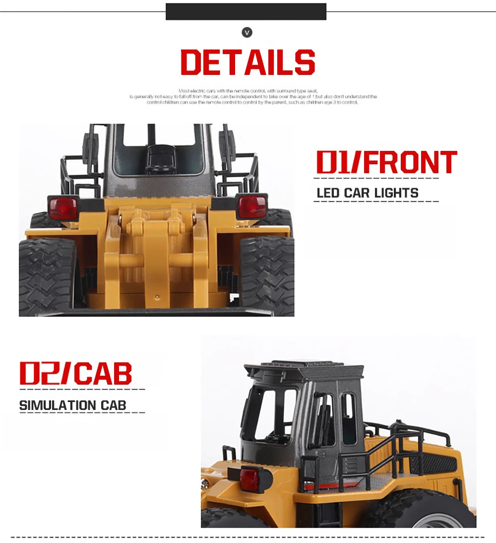 JCB - Remote Control Toy Bulldozer Tractor Model