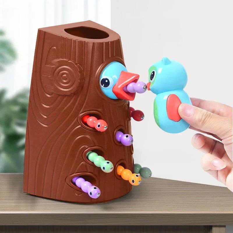 Toy Magnetic Catch Worm Bugs Small Birds Feeding - Educational Family Toys - All Age Ranges