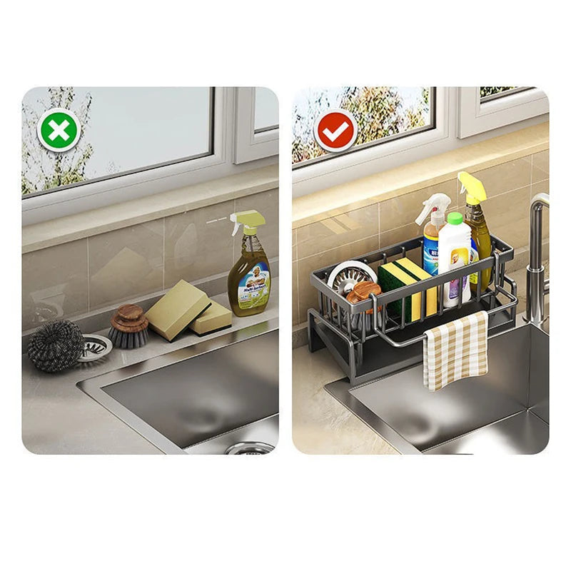 Multi-Purpose Kitchen Sponge & And Dish Brush Holder
