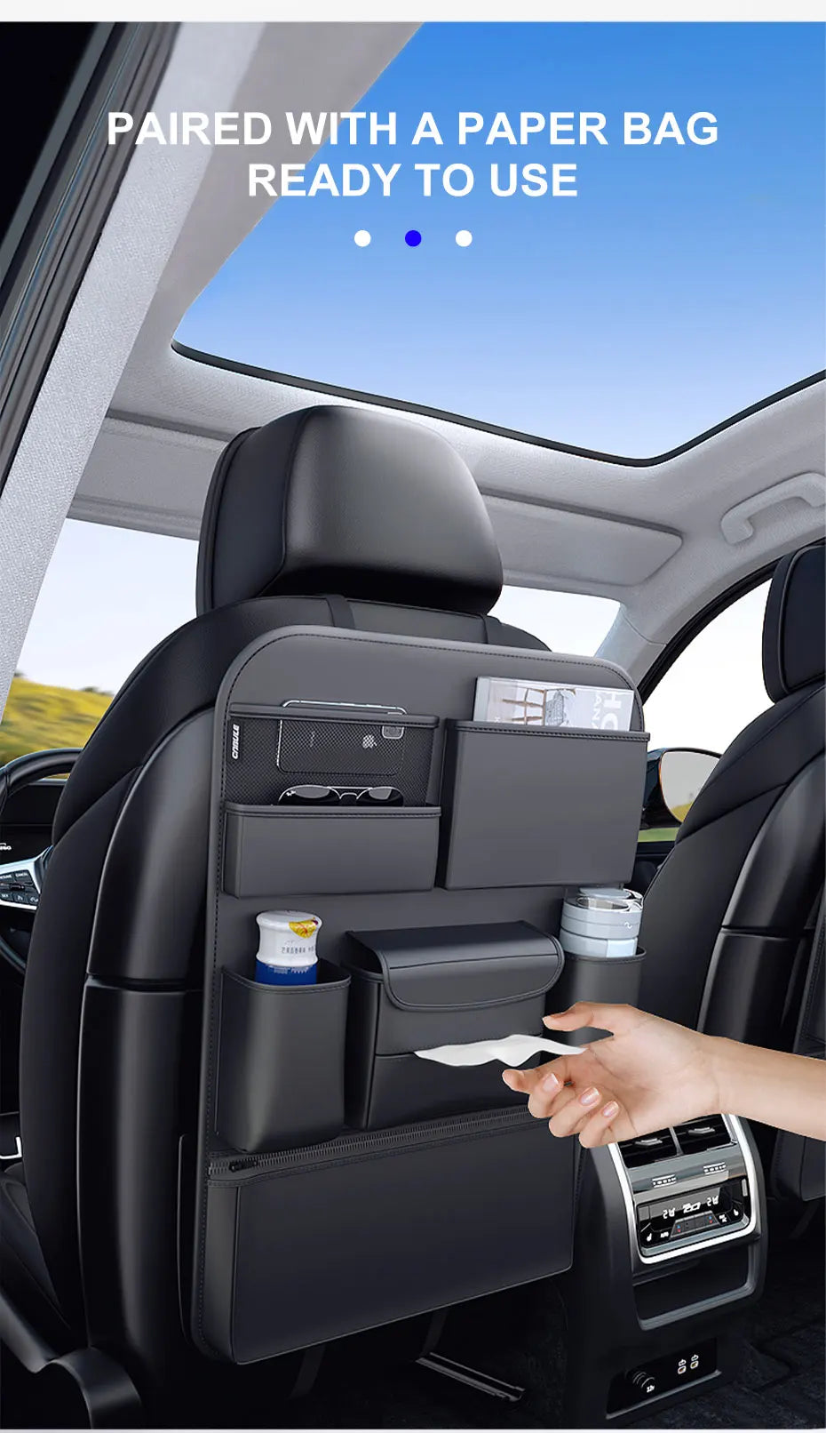 Car Seat Storage Organizer - Leather All In One Specials Storage Solution