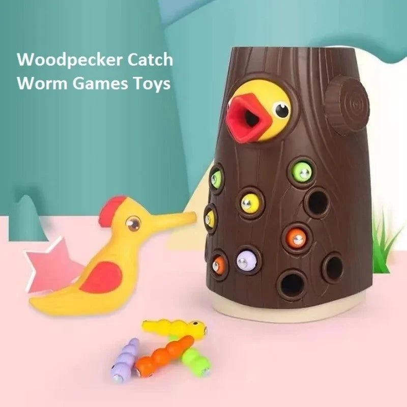 Toy Magnetic Catch Worm Bugs Small Birds Feeding - Educational Family Toys - All Age Ranges