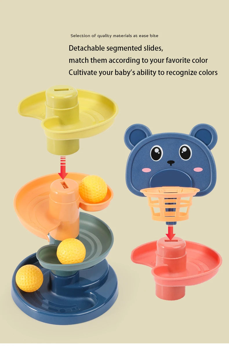 Toy Rolling Ball Children Educational Games For Babies Stacking Track - Baby Development Toys Children