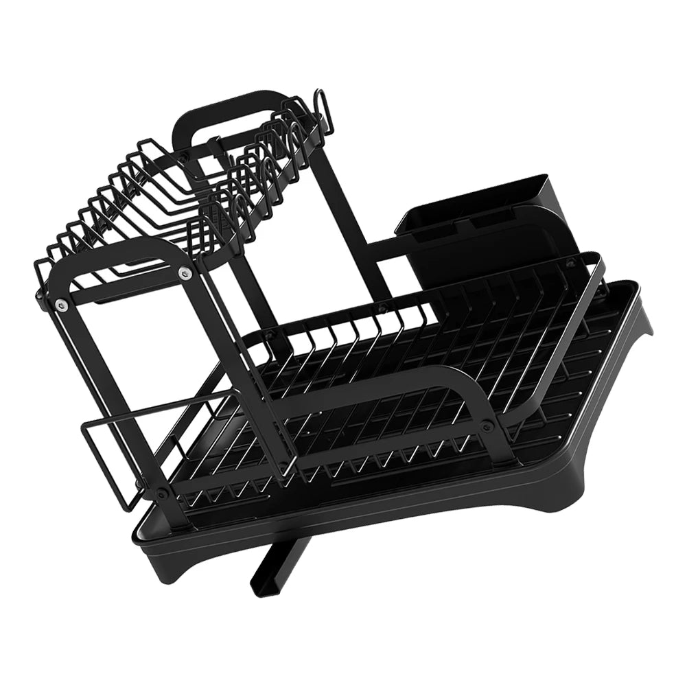 Dish Drying Rack With Drainage System - Stylish & Functional Kitchen Organizer