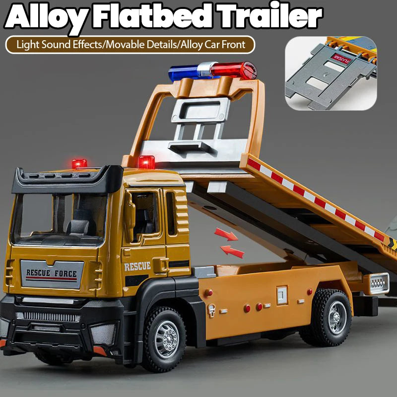 Alloy Flat bed Trailer - Engineering Vehicle Model – Realistic & Interactive