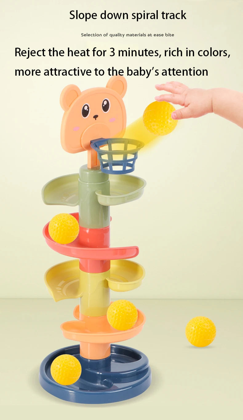 Toy Rolling Ball Children Educational Games For Babies Stacking Track - Baby Development Toys Children
