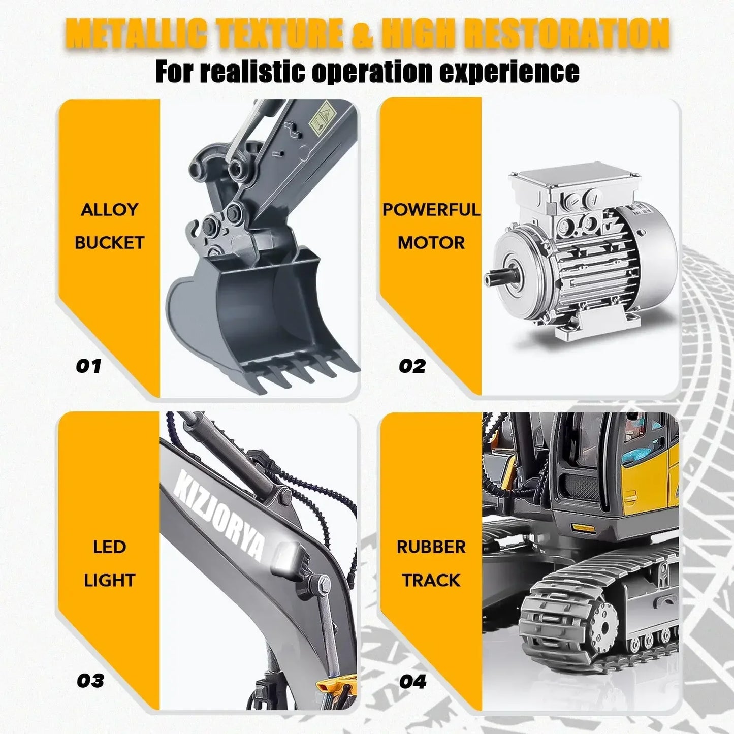 Remote Control Construction Vehicle – Realistic & Multi-Functional - Car Kids Toys Gifts