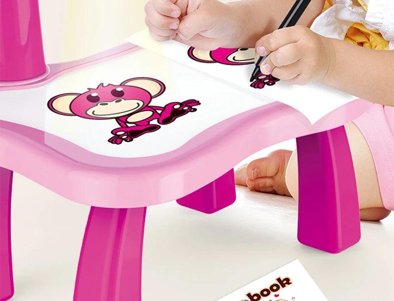 Children LED Projector Drawing Table toy