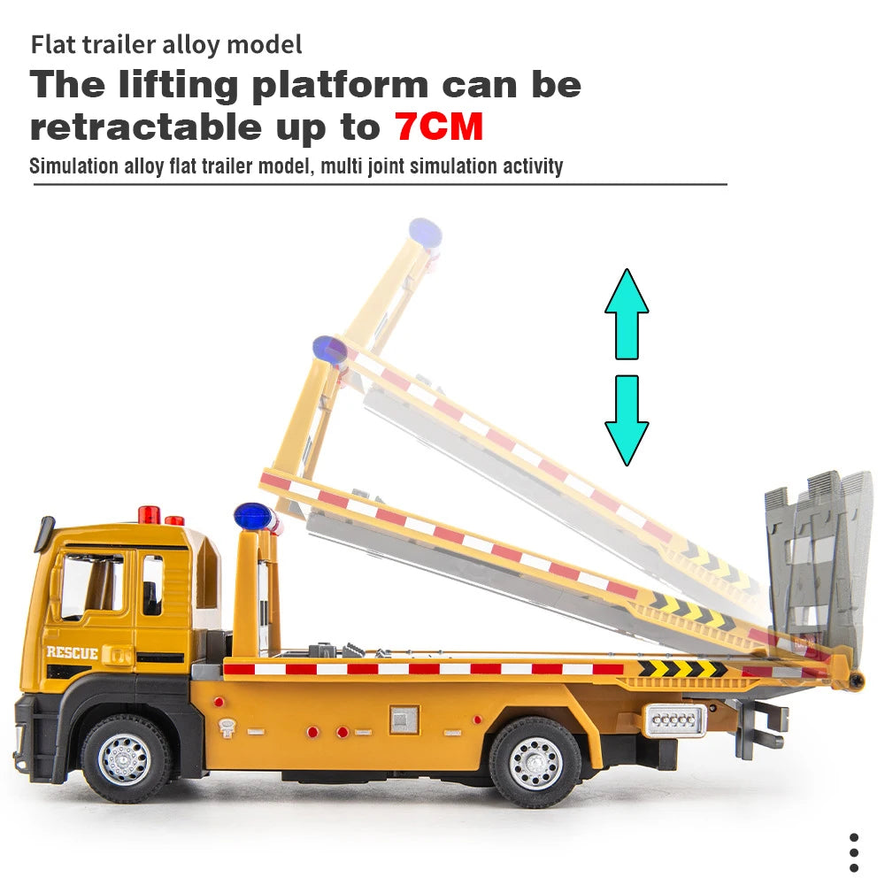 Alloy Flat bed Trailer - Engineering Vehicle Model – Realistic & Interactive