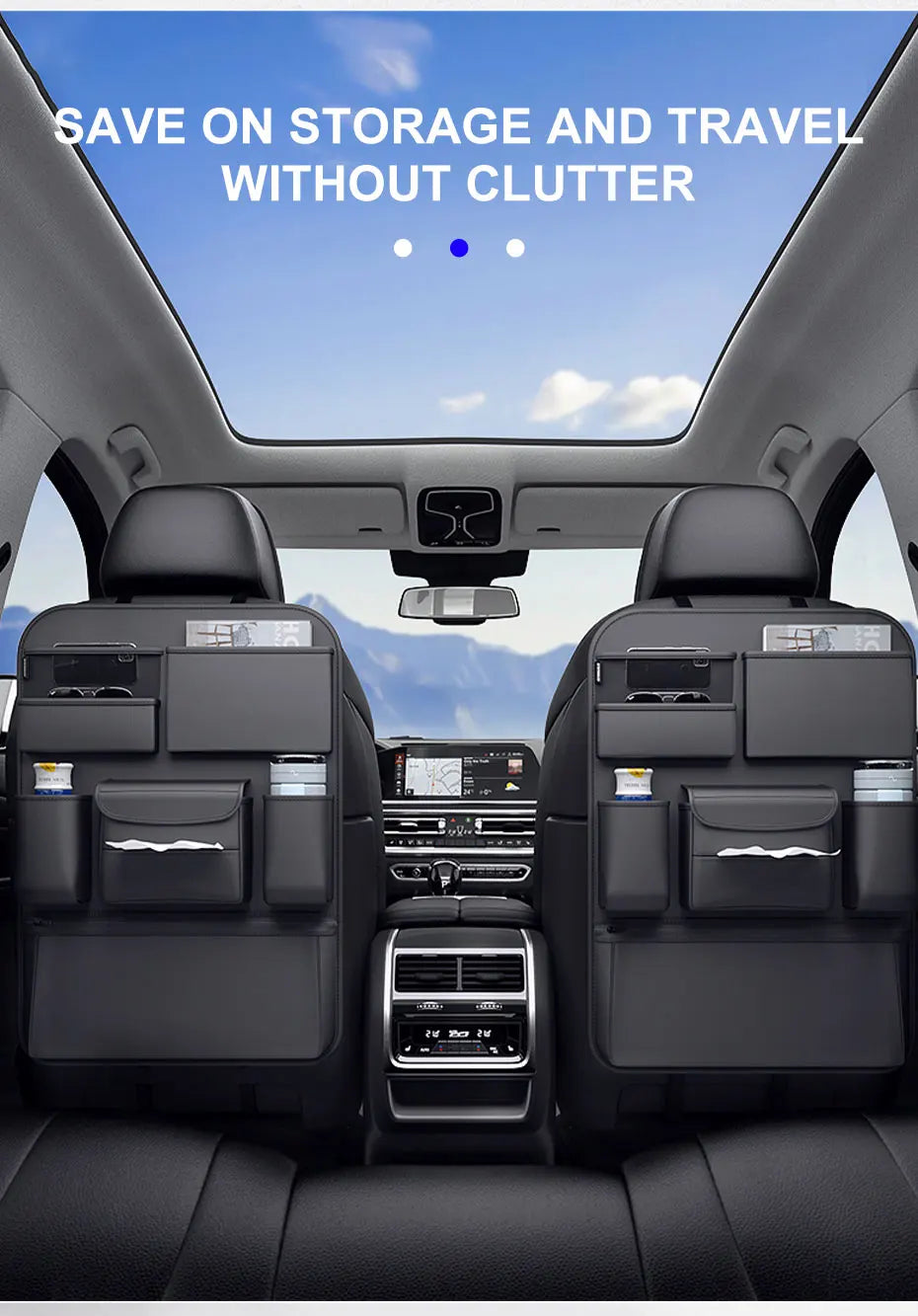 Car Seat Storage Organizer - Leather All In One Specials Storage Solution