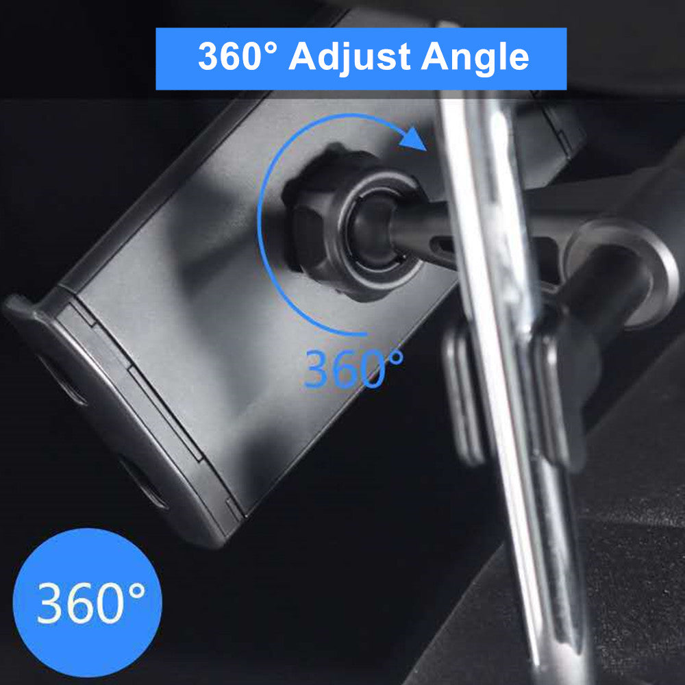 Universal Car Seat Headrest Mount – Adjustable Tablet &amp; Phone Holder