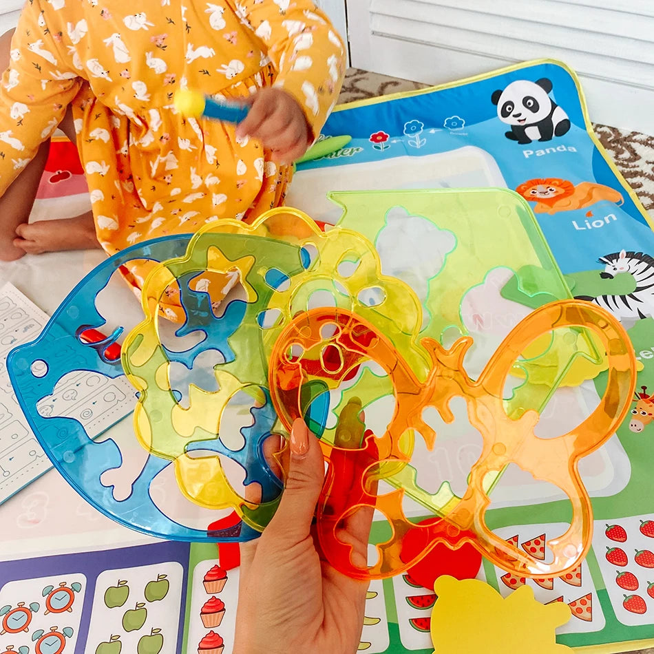 Toyzmagic Magic Water Drawing Mat, Toddlers Painting Coloring Pads - Toys for Kids