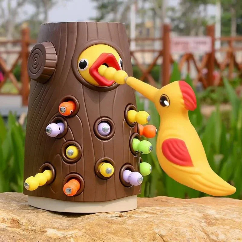 Toy Magnetic Catch Worm Bugs Small Birds Feeding - Educational Family Toys - All Age Ranges