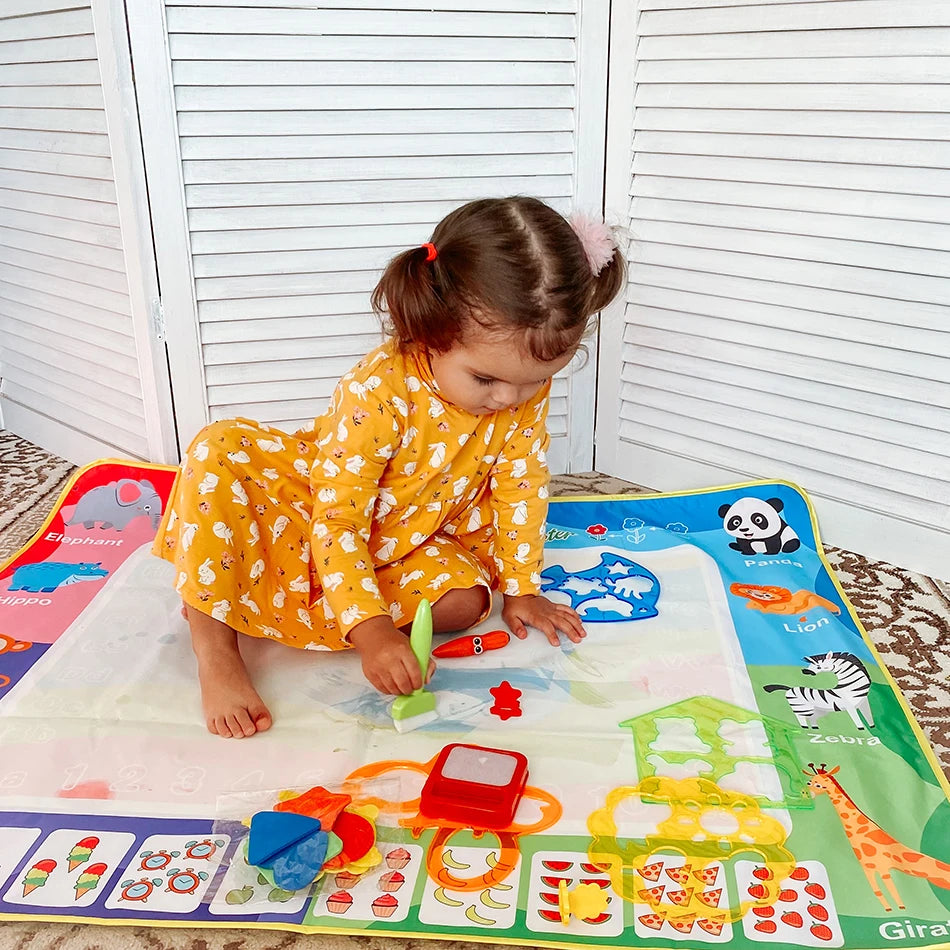 Toyzmagic Magic Water Drawing Mat, Toddlers Painting Coloring Pads - Toys for Kids