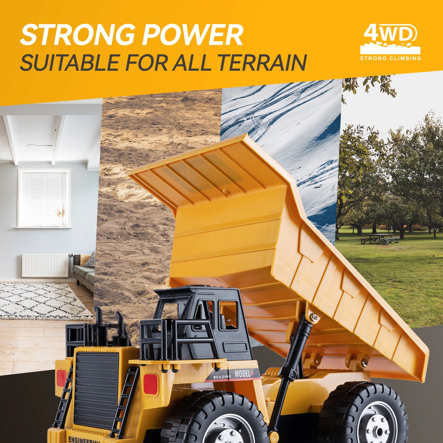 Dump Truck Remote Control Toy - Engineering Vehicle