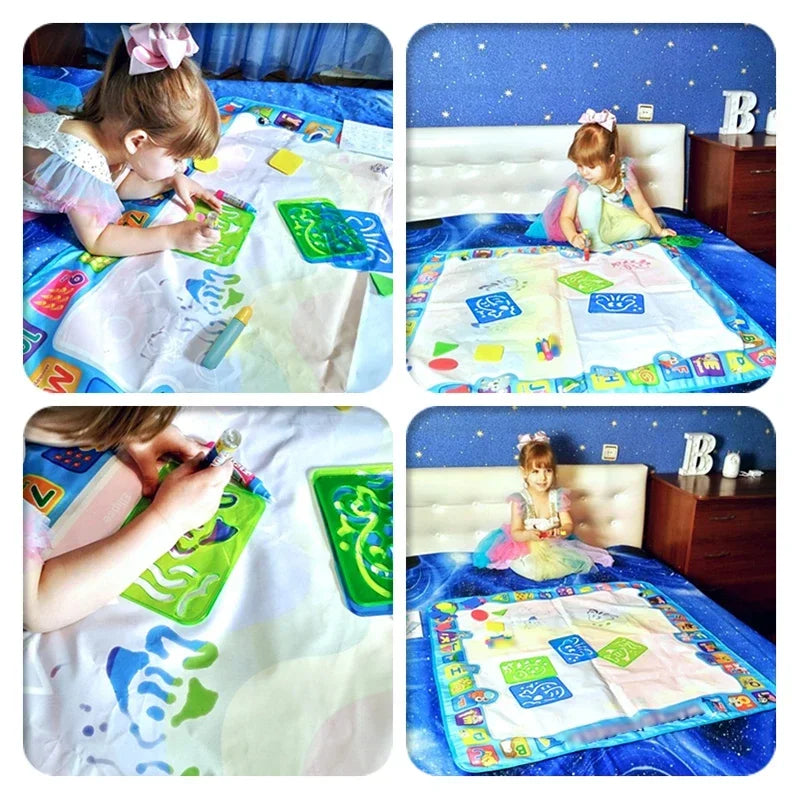 Toyzmagic Magic Water Drawing Mat, Toddlers Painting Coloring Pads - Toys for Kids