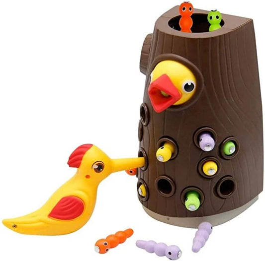 Toy Magnetic Catch Worm Bugs Small Birds Feeding - Educational Family Toys - All Age Ranges