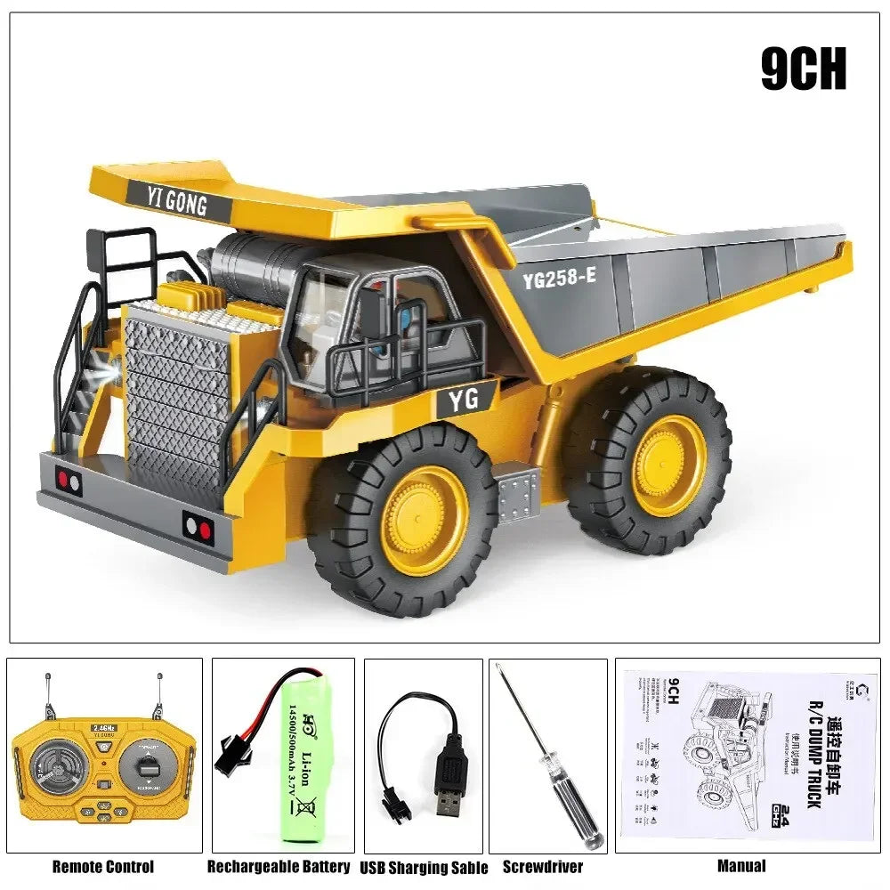 Remote Control Construction Vehicle – Realistic & Multi-Functional - Car Kids Toys Gifts