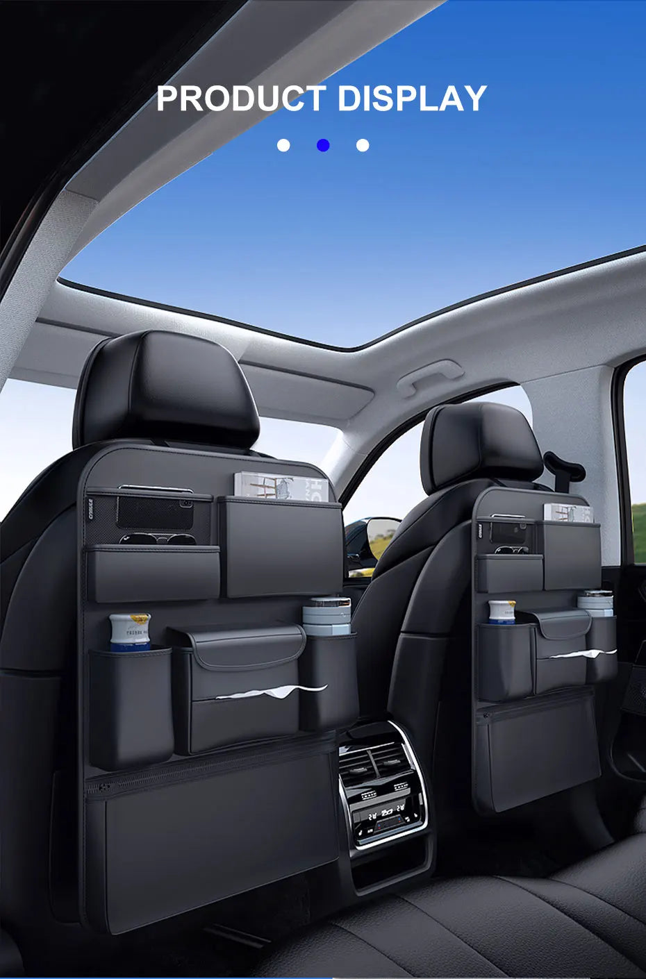 Car Seat Storage Organizer - Leather All In One Specials Storage Solution