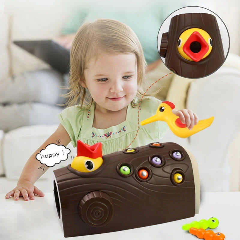 Toy Magnetic Catch Worm Bugs Small Birds Feeding - Educational Family Toys - All Age Ranges