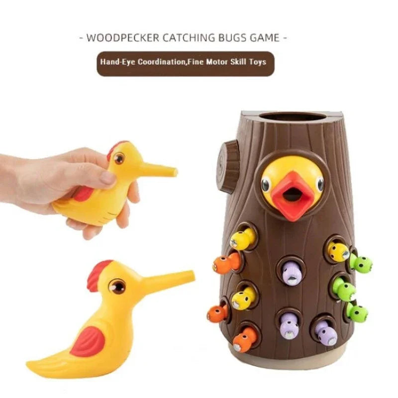 Toy Magnetic Catch Worm Bugs Small Birds Feeding - Educational Family Toys - All Age Ranges