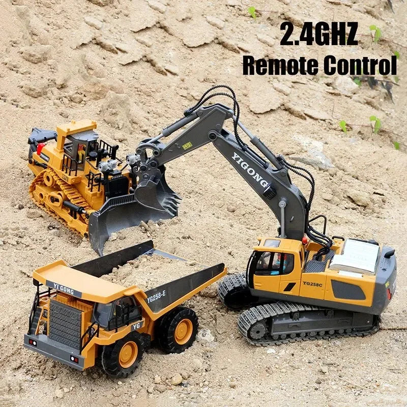 Remote Control Construction Vehicle – Realistic & Multi-Functional - Car Kids Toys Gifts
