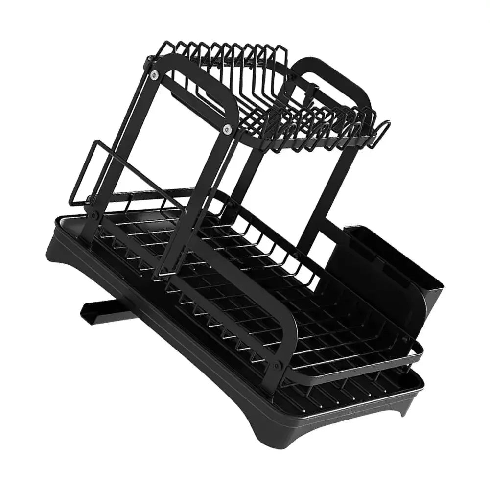 Dish Drying Rack With Drainage System - Stylish & Functional Kitchen Organizer