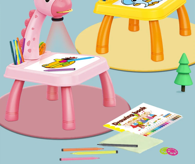 Children LED Projector Drawing Table toy