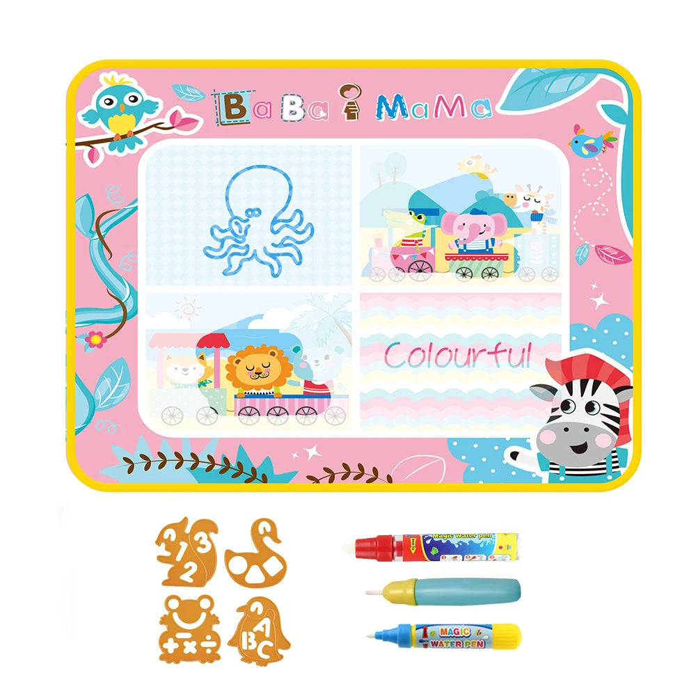 Toyzmagic Magic Water Drawing Mat, Toddlers Painting Coloring Pads - Toys for Kids