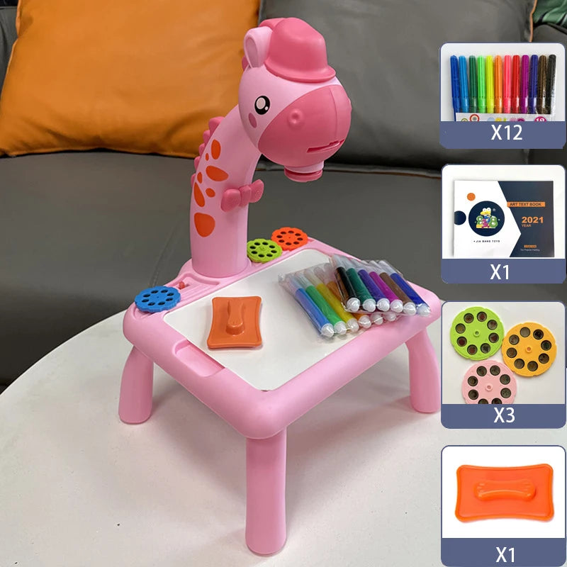 Children LED Projector Drawing Table toy