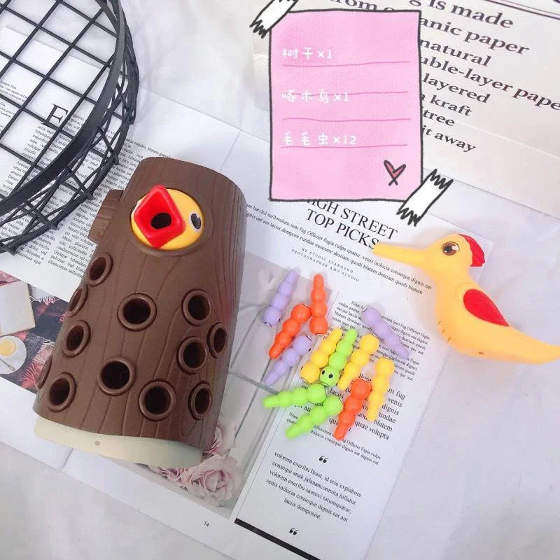 Toy Magnetic Catch Worm Bugs Small Birds Feeding - Educational Family Toys - All Age Ranges