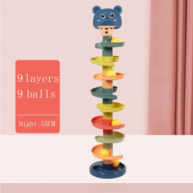 Toy Rolling Ball Children Educational Games For Babies Stacking Track - Baby Development Toys Children