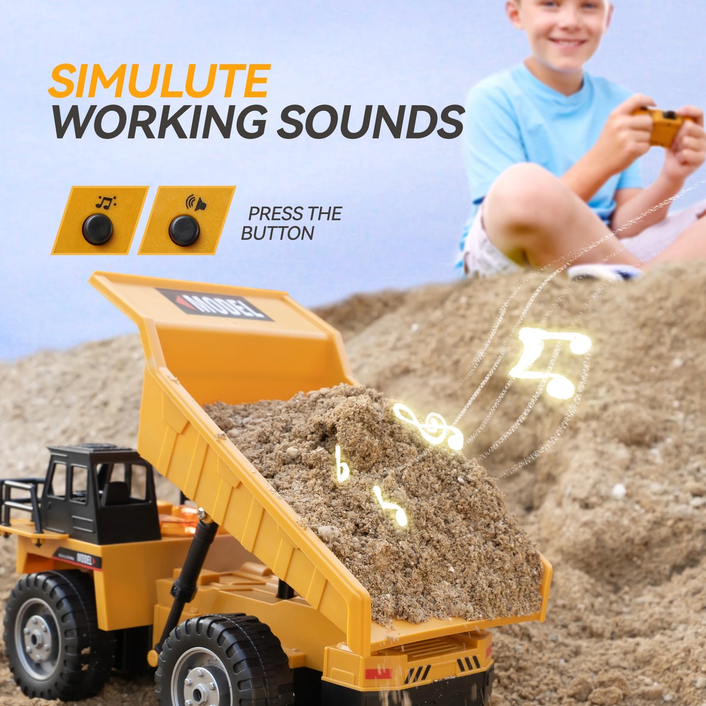 Dump Truck Remote Control Toy - Engineering Vehicle