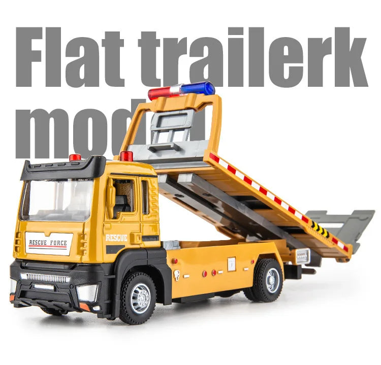 Alloy Flat bed Trailer - Engineering Vehicle Model – Realistic & Interactive