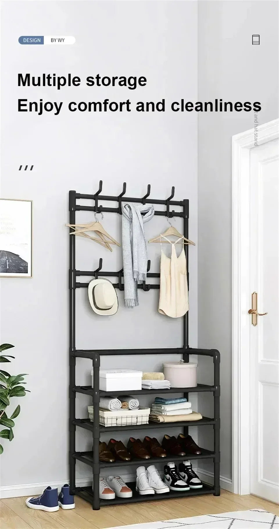 Multi-Layer Shoe & Hat Rack – Space Saving Storage Solution