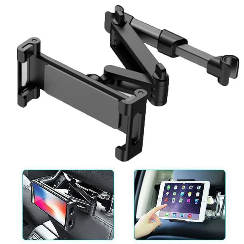 Universal Car Seat Headrest Mount – Adjustable Tablet &amp; Phone Holder
