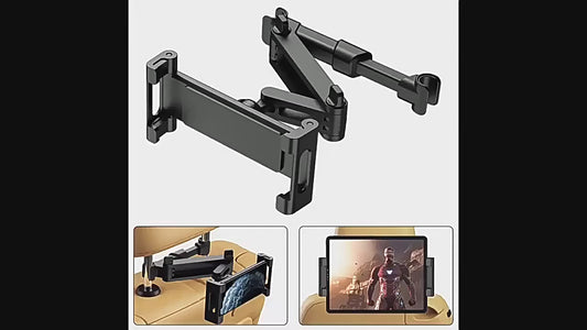 Universal Car Seat Headrest Mount – Adjustable Tablet &amp; Phone Holder